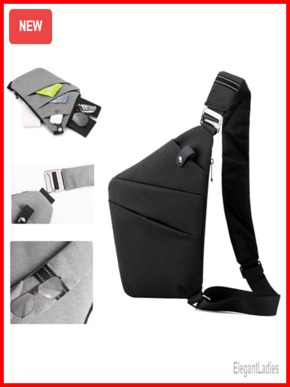 Anti Theft Travel Crossbody Sling Bag for Women Men Waterproof RFID Blocking